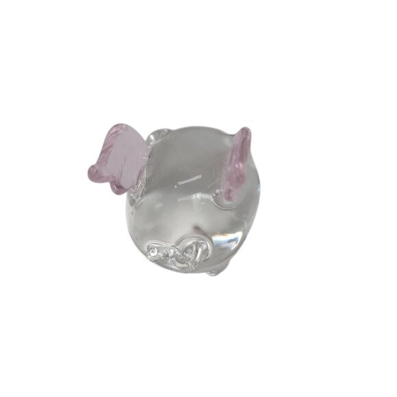 Penelope Flying Pig Miniature Glass Figurine With Pink Wings By Pier 1 Imports - Picture 9 of 11